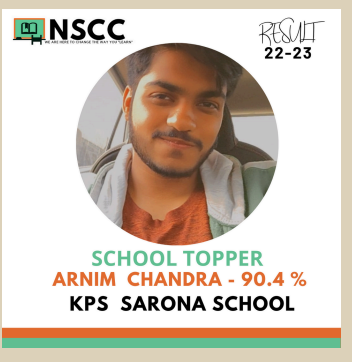 Arnim Chandra school topper 90.4%