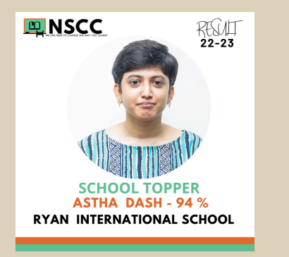 Astha Dash school topper 94%