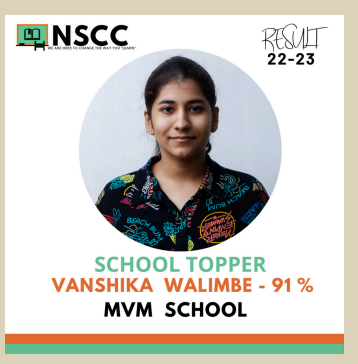 Vanshika Walimbe school topper 91%