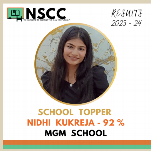Nidhi Kukreja school topper 92%